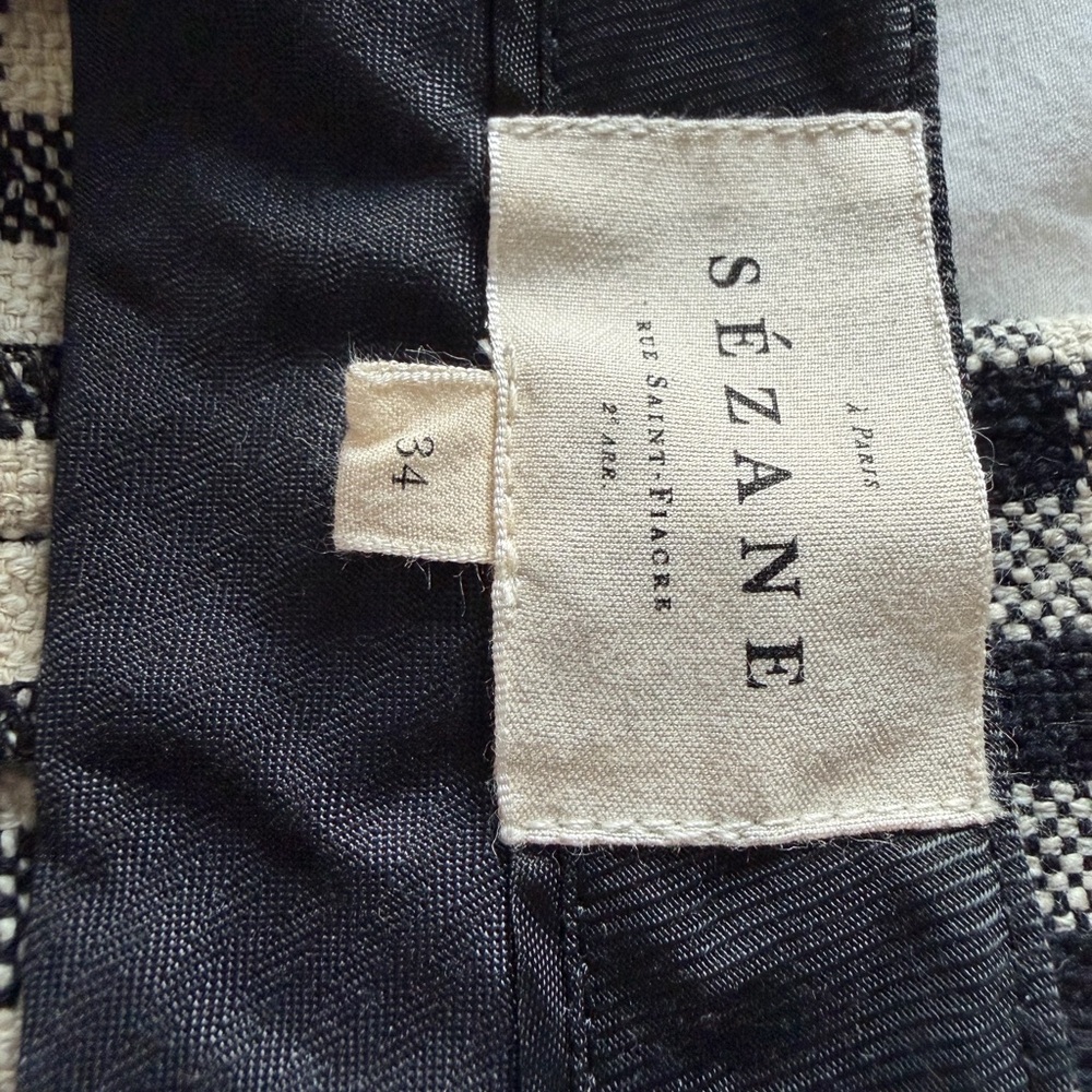 Sezane Martin crop trousers in black and ecru gingham pattern 2/34 - Picture 4 of 9